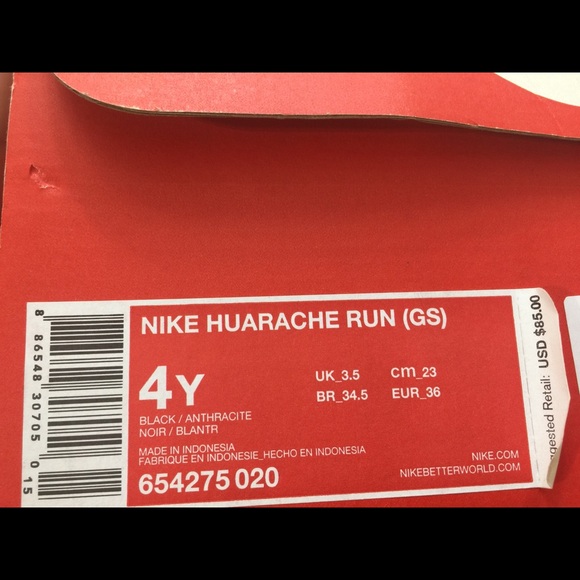 NIKE HUARACHI RUN GS 654275 020 sneaker oritq - Picture 7 of 7